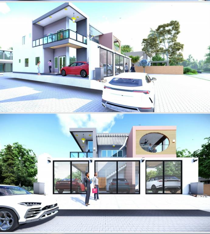 DUPLEX RDC 02 F3 jumelé R+1 F4 sur 300m²